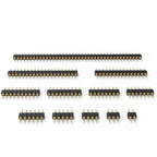 5pc 2.54mm Round Hole Male Tin Gold Female Pin Header 1/2x40P Single/Dual Row Breakable PCB IC Crystal Relay Transistor Socket