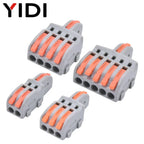 5pcs/lot Splitter Cable Push-in Lever Connection Terminal Block 1 In Multiple Out Combined Compact Quick Splice Wire Connector