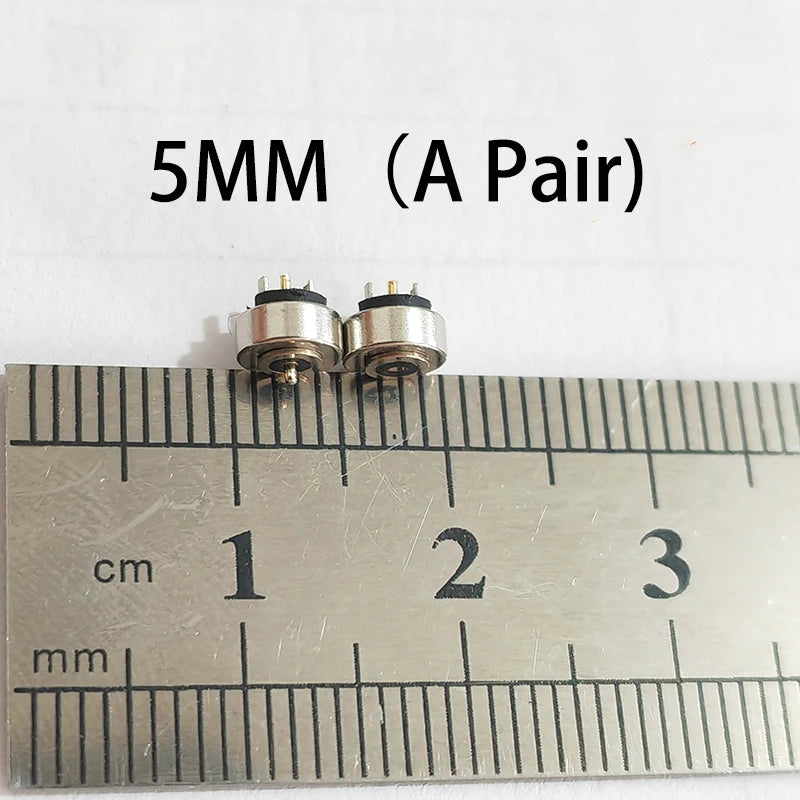 4/5/6/7/8/10mm Circular Magnetic 2Pin Male And Female Pogo Pin Connector 12V 2A Gold-plated For DIY Charging Of Smart Watches