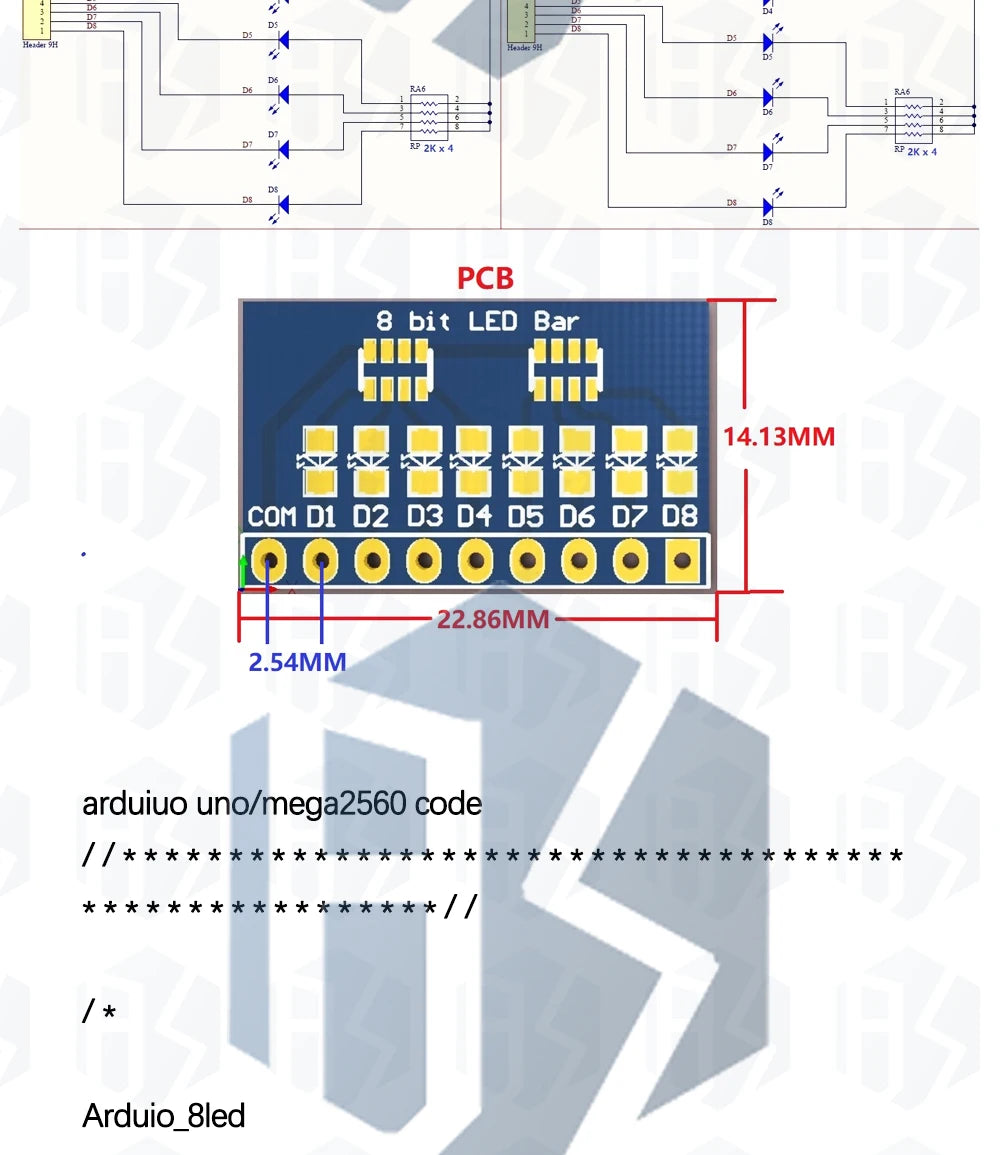 BS 3-24V 8 Bit Blue/Red Common anode/cathode LED indicator Module Breadboard kit Board for MCU ARM 3d printer for UNO MEGA2560