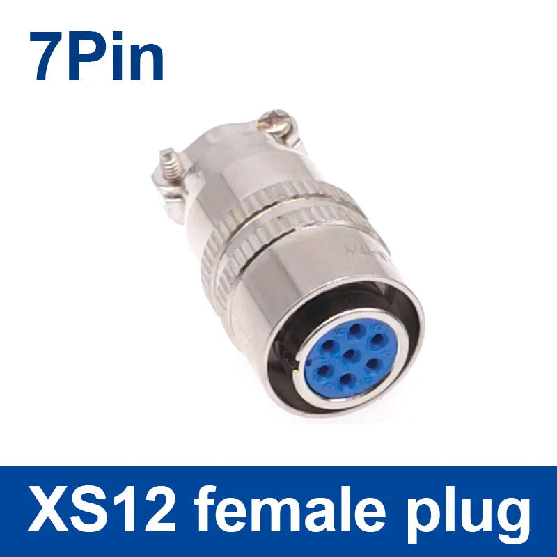 1PCS XS12 Connector 12mm Quick Push-Pull Circular Square Socket 2pin3pin4pin5pin6pin7pin 3A 400v Male and Female Plug