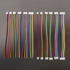 10Pcs Mini JST 1.25mm Pitch MX1.25 2/3/4/5/6/8 Pins Single-ended / Same Direction Female to Female Plugs Wires Connector 28AWG
