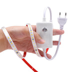 AC 220V 2835 LED Strip Light Waterproof IP67 120 LEDs Flexible Tape Lamp with IC Home Lighting White 0.5m 1m 2m 5m 10m 20m 50m