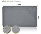 Grey Heat-Resistant Repair Pad Soldering Work Station Mat Silicon Welding BGA Soldering Maintenance Platform