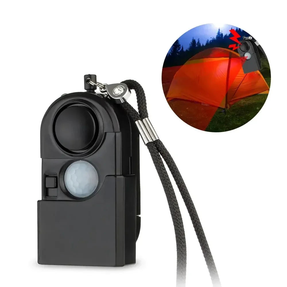 Portable Mini Motion Detector Alarm 120DB Siren SOS Flashligh LED Light Security Alarm For Travel Home Kids Safe Personal Alarms