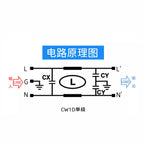 Single-phase AC T-Socket Power EMI filter CW1D-3/6/10A-T 250V Audio Power Purifier Suppress Electromagnetic Interference Signals