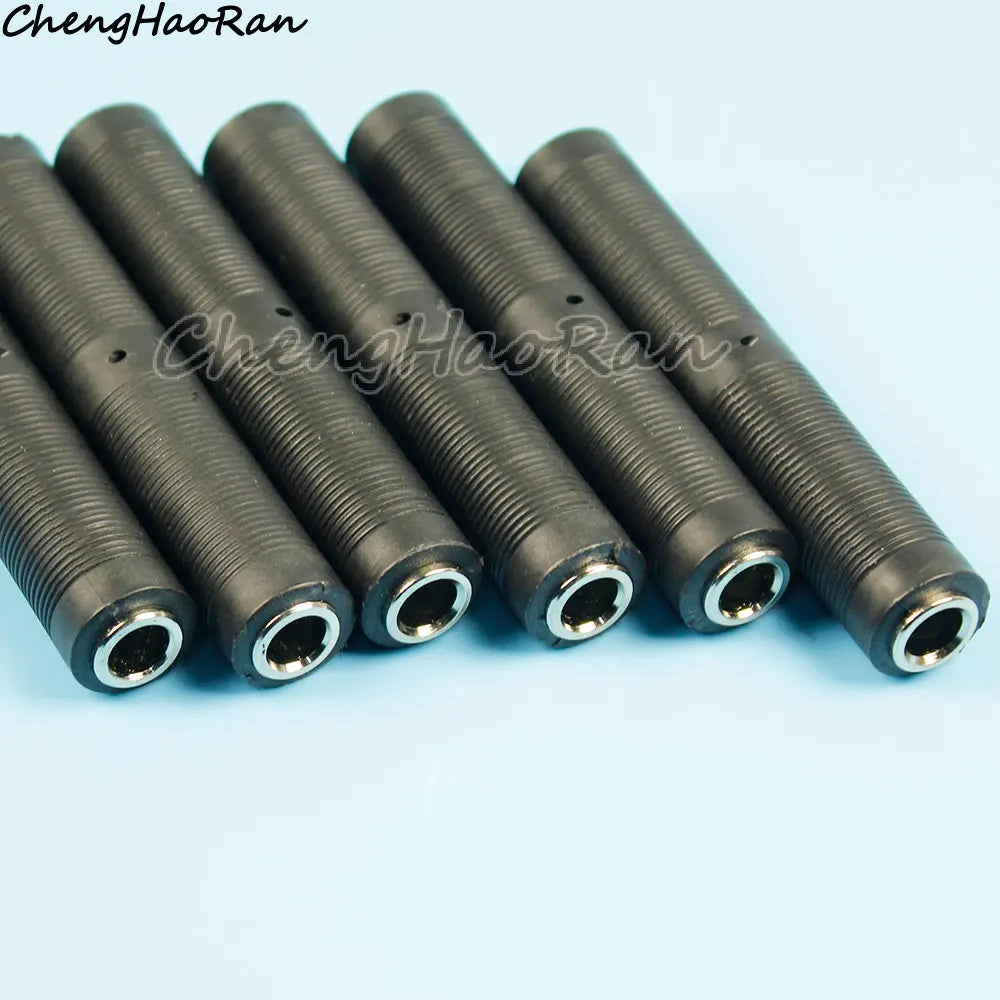 1/2 Pcs 6.35 MM Jack Female to 6.35 Female Audio Adapter Coupler Converter Bass Guitar Microphone Audio Cable Extender Connector