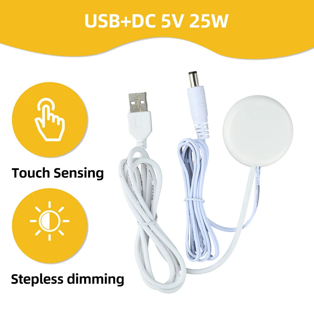 5V 12V 24V LED Dimmable Touch Sensor Switch Penetrating Wood Panel Smart Home Customized Dimmer for Lighting Control