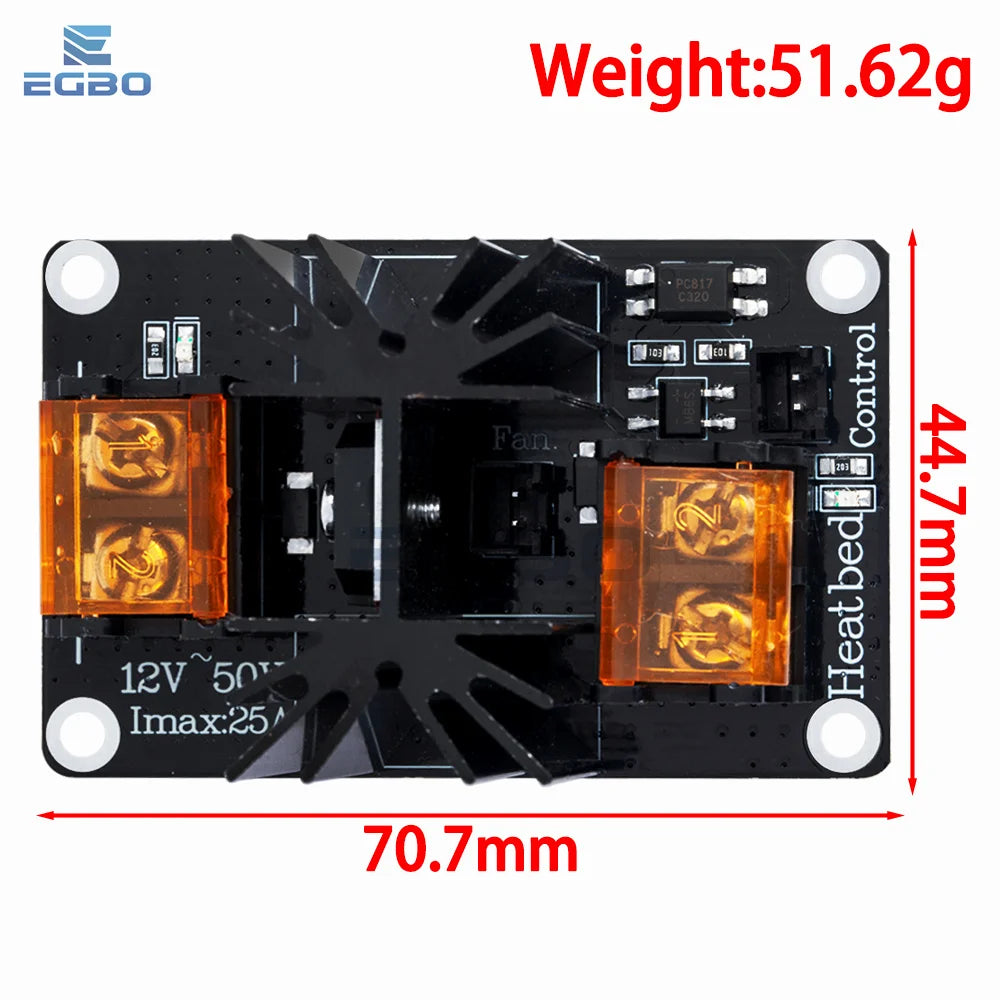 3D Printer Heated Bed Power Module High Current 25A 30A MOSFET Upgrade RAMPS 1.4