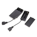2X 3X 4X 6X 8X AA USB Battery Case With Power Switch With USB Socket AA Battery Box for 5V LED Strip Lights Mini Power Supply