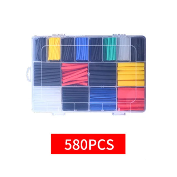 127-800pcs Heat Shrink Tube Thermoresistant Heat-shrink Tubing Wrapping Kit Electrical Connection Wire Cable Insulation Sleeving