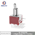 5MM Mini Toggle Switch SMTS-102 250V/1.5A SPDT 3/6 Pin On On 2/3 Position Red Color Stitch Pins SMTS-202 ﻿