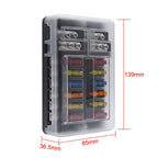 12 Way Fuse Box Holder With Blade Fuse Holder Block & Warning Indicator Car Boat Blade Fuse Box 12V 24V