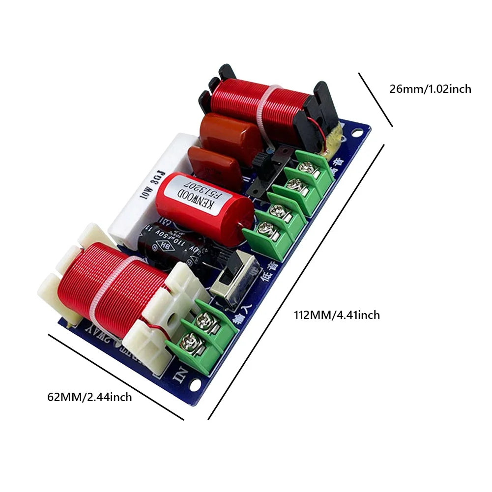 1-5pcs 2-Way 250W Speaker Crossover 2500-3000Hz Treble Medium Bass Filter Frequency Divider HiFi Stereo Audio Crossover Filter