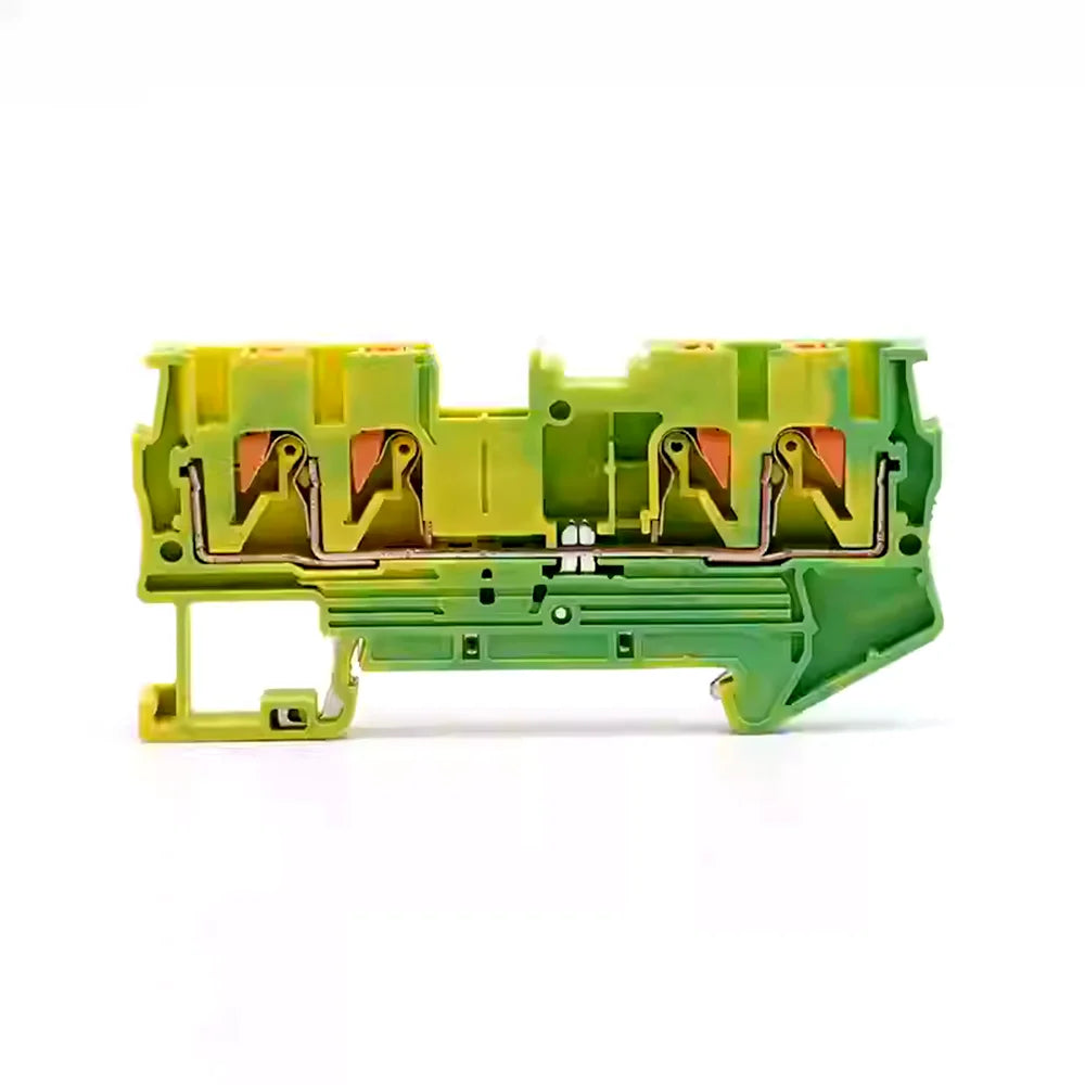 2Pcs PT2.5/PTTB2.5/PT2.5-TW/PTV2.5-PE Push-in Ground DIN Rail Terminal Block Side-Entry Earth Plug Wire Conductor Connectors