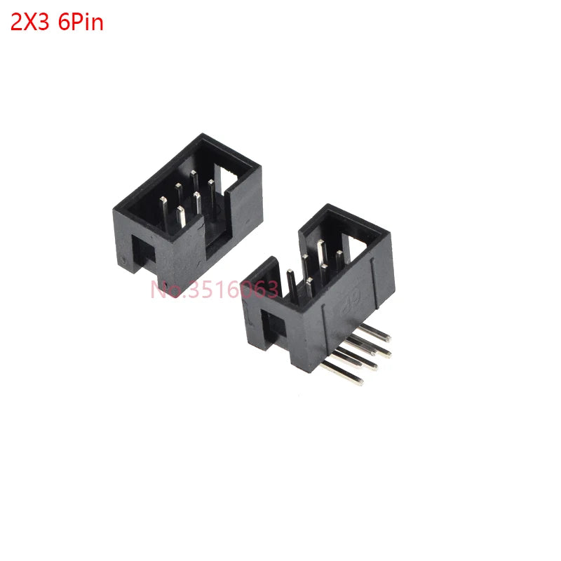 5/10pcs Dip 6/10/20/26/34/40 Pin 2.54mm Pitch Male Socket Straight Idc Box Headers Pcb Connector Double Row 10p/20p/40p/50p Dc3