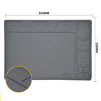 Grey Heat-Resistant Repair Pad Soldering Work Station Mat Silicon Welding BGA Soldering Maintenance Platform