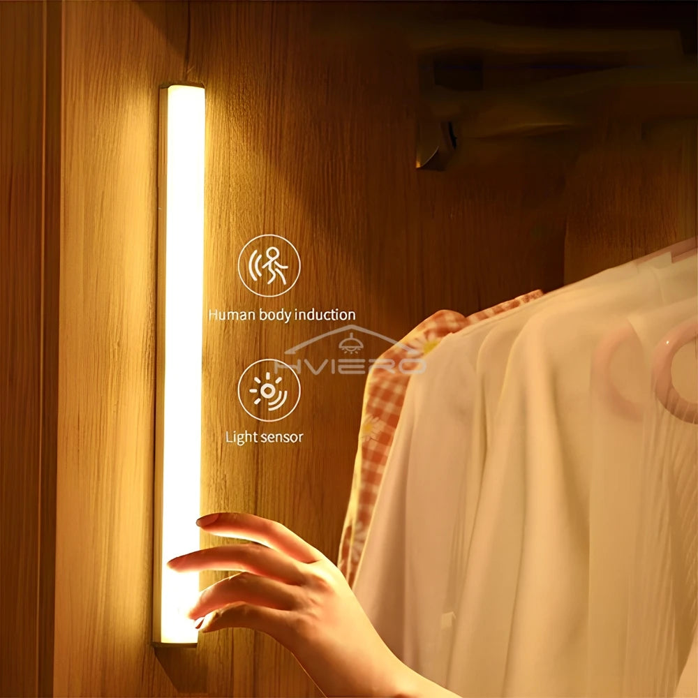 Usb Rechargeable Motion Sensor Night Lights For Room Decoration Home Closet Kitchen Cabinet Aisle Lighting Touch Sensing Lamps