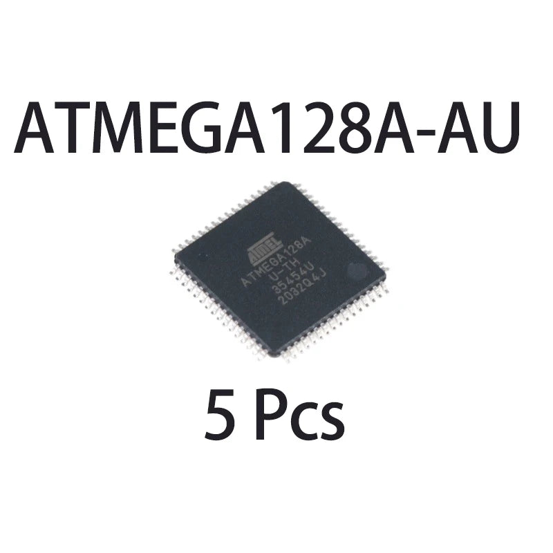 1/5/10/30/50/100Pcs Surface Mount ATMEGA128A-AU TQFP-64 Package 8 Bit AVR Microcontroller Integrated Circuit Chip
