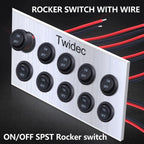 ON Off Round Rocker Switches SPST 20mm Mini 12 Volt DC Mini Circle Toggle Switch 12V for Car Automotive RV 2 Pin