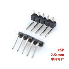 10pcs 2.54 mm Pitch 1x 40 Pin Right Angle Single Row Pin Header Male 90 Degrees Needle Connector 3P/4P/6P/8P/10P/15P/40P 1*40