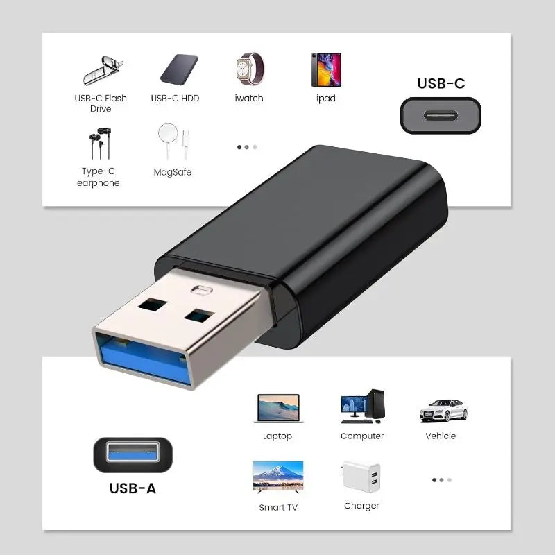 Type-c Female To USB 3.0 Male Adapter Charging Data Cable Connector For iPhone Samsung Huawei Phone Ipad Laptop USB-C Earphone