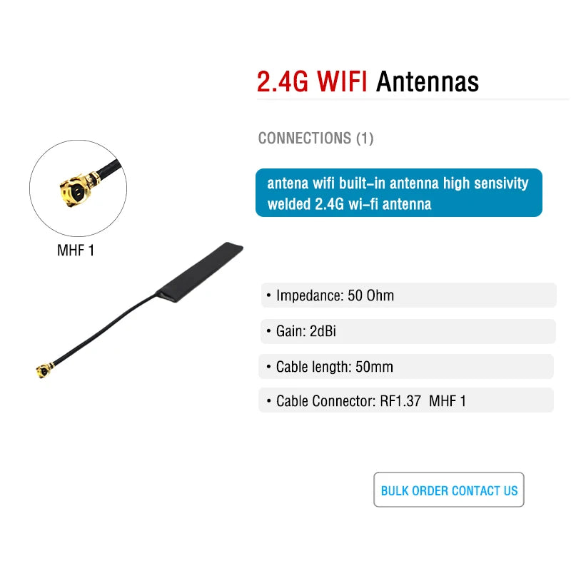 Antenna WiFi Built-in Antenna High Sensivity Welded 2.4G Wi-Fi Antenna