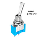 10PCS Mini Toggle Switch 3 Position 2 Position ON OFF ON DPDT SPST DPST 6A 125VAC 3A 250VAC Latching Flat Handle for Car Truck
