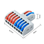 STONEGO Wire Fast Connector 2 In 4/6/8 Out Wire Splitter Terminal Compact Wiring Cable Connector