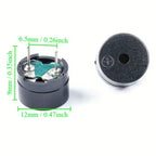 10PCS Passive Buzzer 12MMx8.5MM 12085 42R Resistance 3V 5V 9V 12V in Common Use Mini Piezo Buzzers for Arduino Breadboard