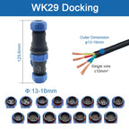 Waterproof Connector SP11 IP68 Soldering Male Plug & Female Socket Rear-nut Docking Panel Mount 2/3/4/5 Pin Aviation SP Connect