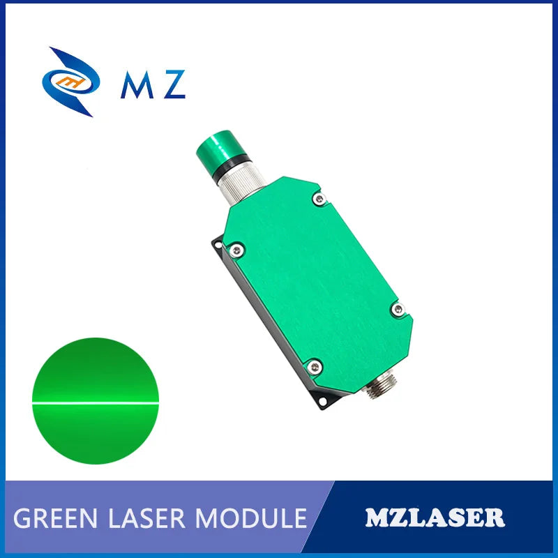 High Brightness CW Green Line Laser Diode Module Adjustable Focus 520nm 1400mW 1.4W Powell Lens Long Life Industrial Laser