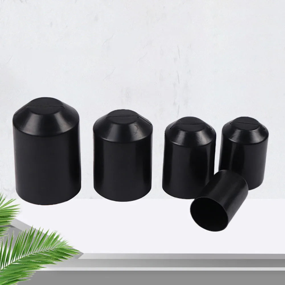 10pcs Warm Shrink End Cap Heat Shrink Cap Black Cable Sealing Cap For Protection Cable End Electrical Equipment