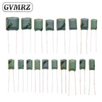 50PCS Polyester Film Capacitor Assorted Values J Tolerance for Electronics DIY