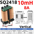 2pcs SQ Flat Copper Wire EMI Filter Inductor Vertical Common Mode Inductance Magnetic Toroidal Coil 5mH 10mH 15mH 20mH 25mH 28mH