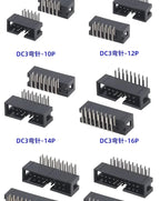 10Pcs Pitch 1.27mm 2.0mm 2.54mm Male Socket Straight IDC Box Headers PCB CONNECTOR DOUBLE ROW DC3 HEADER DIP 6/10/20/26/34/40Pin