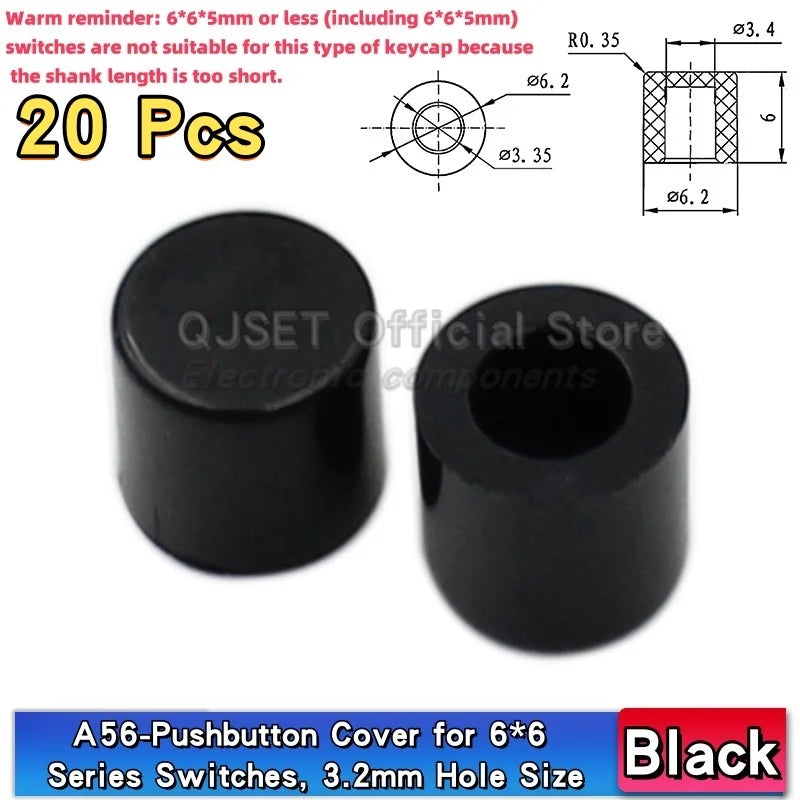 20pcs SMD Tactile Switch 6*6*4.3mm 6x6x5/6/7/8/9/10/11/12/13/14mm 6X6 4-Pin SMT Induction Oven Touch Tactile Button Micro Switch