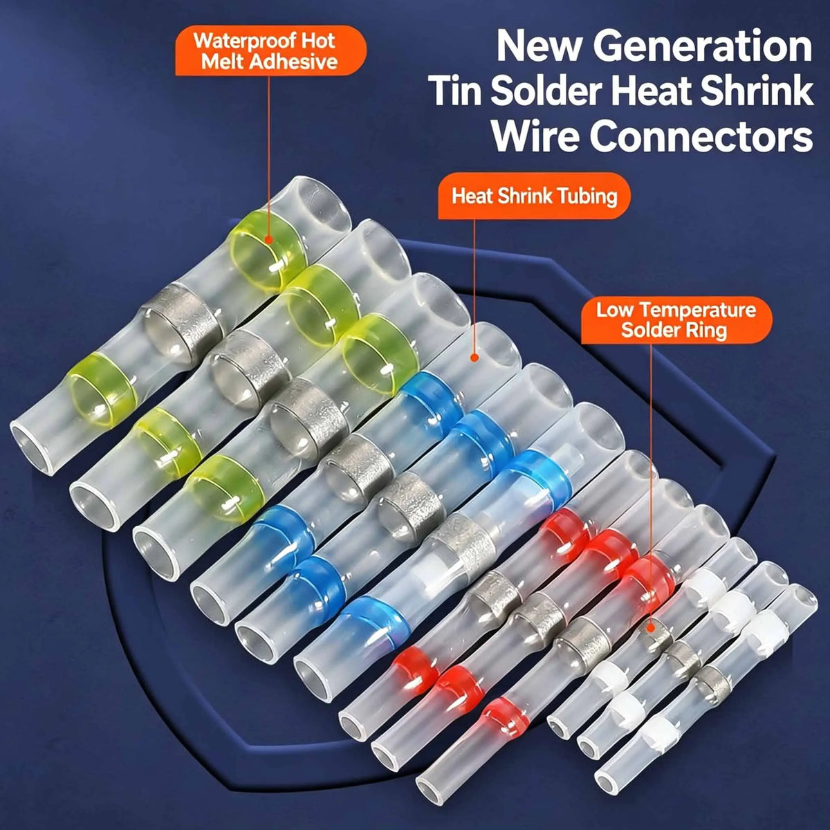 IP67 Waterproof Solder Seal Heat Shrink Wire Connectors Welding Ring Electrical Equipment Cable Connection Heat Shrink Tube