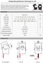 Split Core Current Transformer CT QNCTK1-10 5A 5mA 5A 2.5mA 2000 1 1000 QNCTK1-16 100A 50mA 100A 40mA Clamp Current Sensor