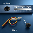 12V 24V Touch Switch,Stepless Dimmable/3‑Step Dimmable,10mm Hole,Capacitive Sensor Light Switch for LED Strip,Marine,silvery