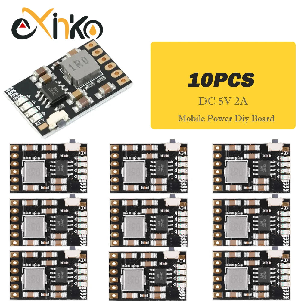 5/10pcs DC 5V 2A Mobile Power Diy Board 4.2V Charge/Discharge(boost)/battery protection/indicator module 3.7V lithium 18650