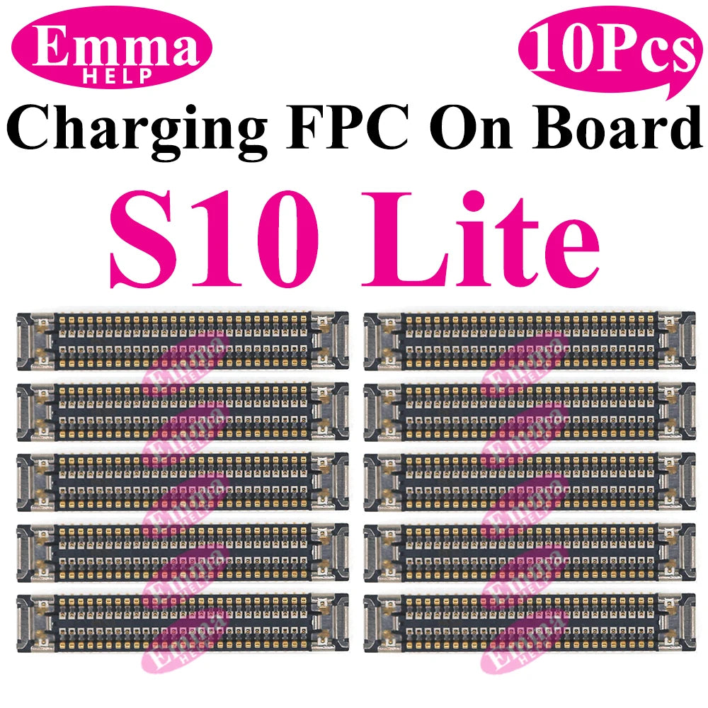 10Pcs Charging FPC Connector For Samsung S25 S24 S23 S22 S21 S20 Ultra Plus Note 10 20 Motherboard Main Board Flex Ribbon Port