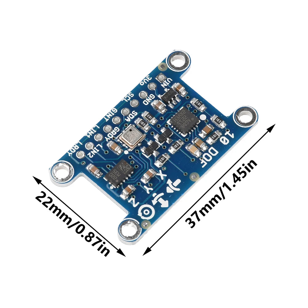 diymore 10 Axis IMU L3GD20 LSM303D Module 10DOF Compass Acceleration Digital Gyroscope Sensor for Arduino 3-5V IIC/SPI Protocol