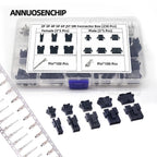 250Pcs 2.54mm Pitch 2 3 4 5 6 Pin Male & Female Plug Housing and Male/female Pin Crimp Terminals Connector Kit Compatible JST SM