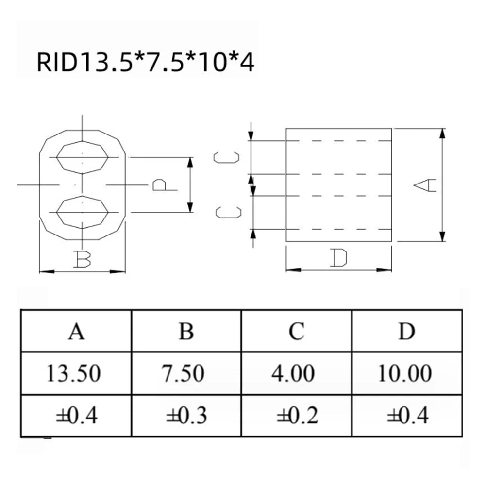  10x/Toroids Ferrite Core Magnetic Ring Bead For Radio Frequency RF RFC/ Accessories Double-Hole Magnetic Ring