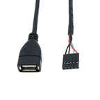 USB Header PCB Motherboard Cable USB 2.0 Micro 5Pin /Mini 5Pin Type-c Male USB Female to 9Pin Female 2.54