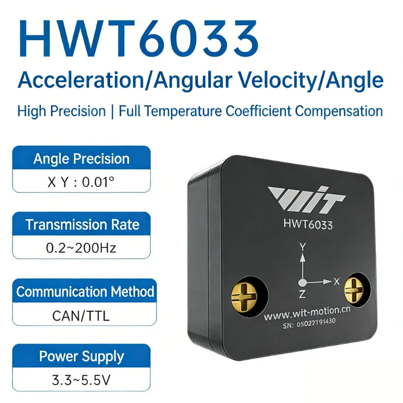 HWT9053 Intelligent High Precision Accelerometer Angle Sensor Gyroscope Magnetic Field Temperature Compensation Inclinometer