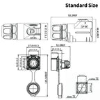 CNLINKO M28 8Pin Circular Aviation Connector Waterproof 15A 300V Solder Type Quick Snap Lock for Industrial Control Systems