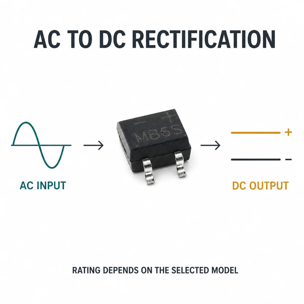 1000PCS MB6S MB6F MB6M MB8S MB10S MB10M MB10F Bridge Rectifier Diode 0.5A 1A 1000V SOP-4 DIP-4 SMD Full Wave Rectifier AC DC