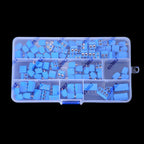 100PCS KF301-2P PCB Screw Terminal Block Connector KF301 Pitch 5.0MM 2P 3P 4P Splicable Kit Box KF301-2 Blue  KF301-3P KF-301